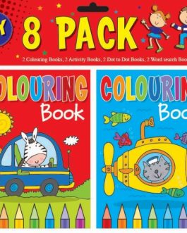 Mini Colouring Books, 8pk