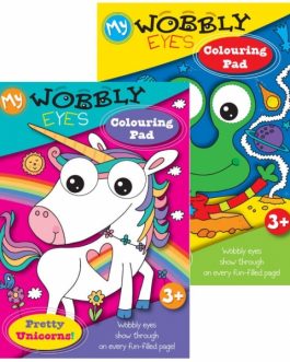 Wobbly Eyes Colouring Pad, Unicorns & Aliens