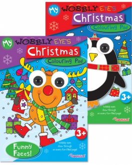 Christmas Wobbly Eyes Colouring Pad
