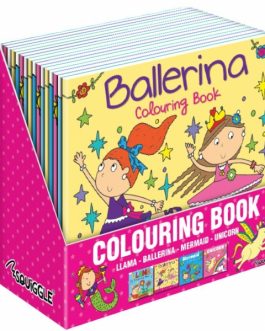 Girls Colouring Books, 4 Asstd 21x21cm