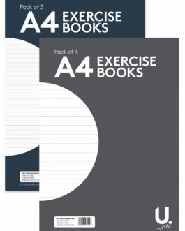 A4 Lined Exercise Book, 3pk