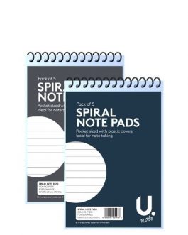 Spiral Note Pad 5″x3″, 5pk Asst 1