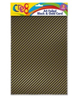 A4 Foiled Black & Gold Card, 5 sheets