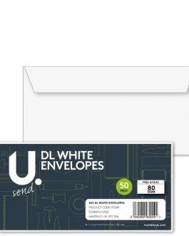 DL White Envelopes, 50pk