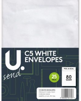 25 C5 White Envelopes