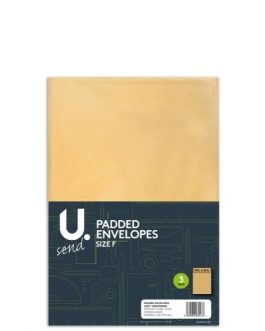 Size F Padded Envelopes, 240x350mm, 3pk