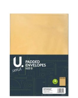 Size G Padded Envelopes, 250x350mm, 3pk
