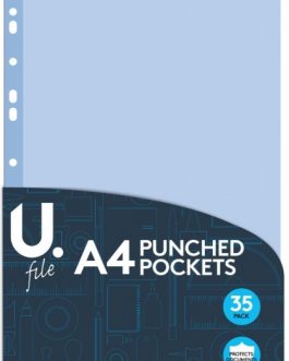 A4 Punched Pockets, 35pk