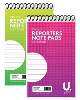 Reporters Note Pad 5″x8″, 3pk Asst 2