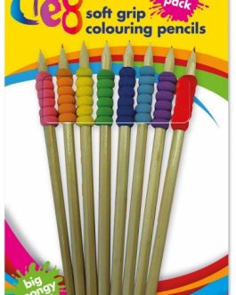 Soft Grip Colouring Pencils, 8pk