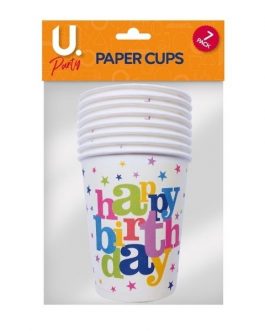 Happy Birthday Cups, 7pk