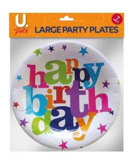 Happy Birthday Large Plates, 7pk