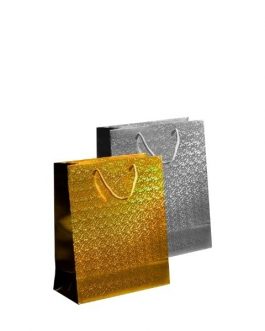Holographic Bag Small, Gold & Silver