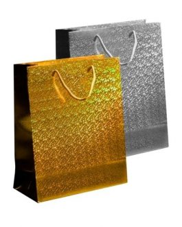 Holographic Bag Extra Large, Gold & Silver