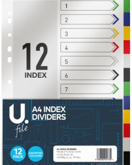 A4 Index Dividers 12pk