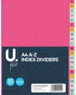 A4 A-Z Index Dividers, 20pk