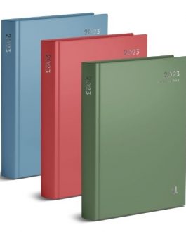 A4 Page a Day Colour Block Diary (Half Page Weekends)