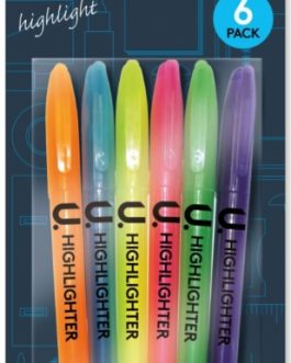 Highlighter Pens, 6pk