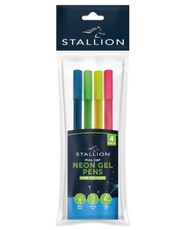 Neon Gel Pens, 4pk