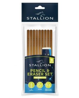 HB Pencil & Eraser Set, 8 Pencils & Eraser