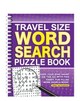 Travel Size Word Search Books Pack of 4 – Spiral Bound | Perfect for On-the-Go Fun