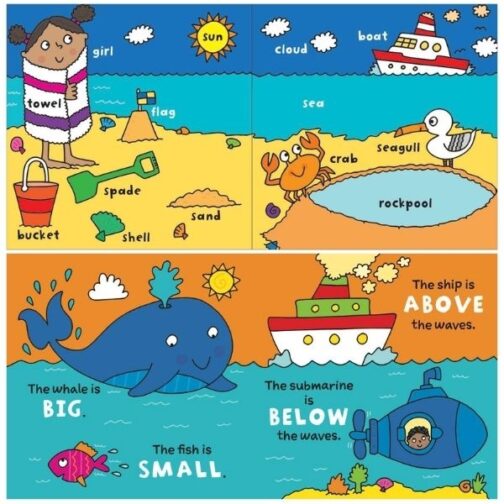 Youngland® Early Learning Board Books – Pack of 4 Assorted Themes | ABC, 123, My First Words & Opposites - Image 3