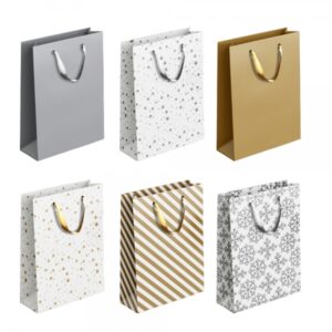 Youngland® Gold & Silver Patterned Gift Bag – Large | Durable & Stylish