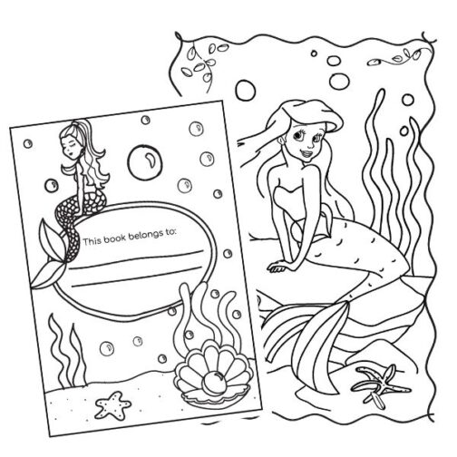 Youngland® Pack of 2 Coloring Books - My Magical Mermaid & Pretty Princess Ballerina - Image 4