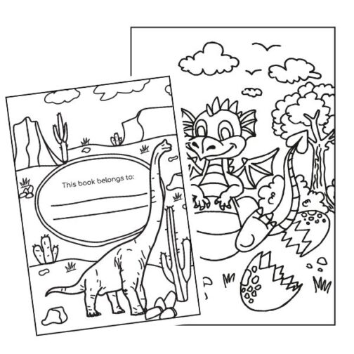 Youngland® Coloring Books – Pack of 3 – Woodland Friends, Wild Dragon & Dinosaur, Pirate Adventure - Image 6