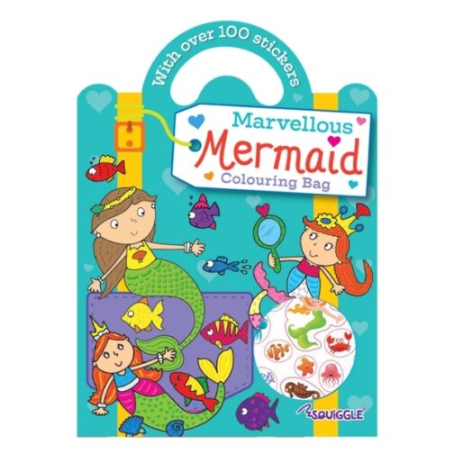 Youngland® Colouring & Sticker Bag Books Pack of 4 – Monster, Unicorn, Mermaid, Pirate - Image 3