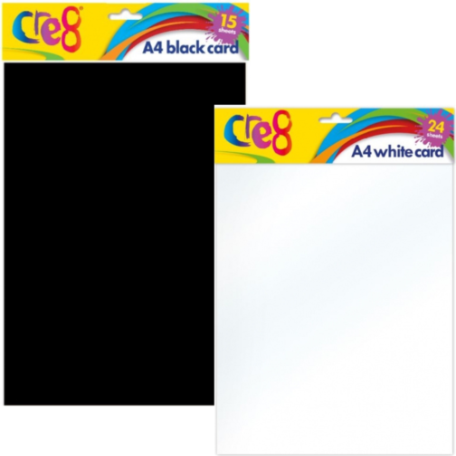 Youngland® A4 Black Card (15 Sheets) & White Card (24 Sheets) – Premium Crafting Pack