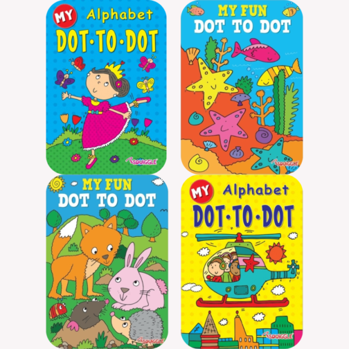 My Fun Dot to Dot 1, 2 and ABC Dot-to-Dot Book – Pack of 4 (A4 Size)