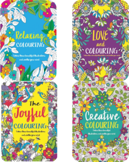 Advanced Colouring Books – Pack of 4 – Beautiful, Happy, Peace & Love