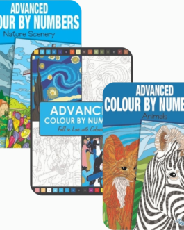 Advanced Colour by Numbers Book & Animals & Nature – Pack of 3