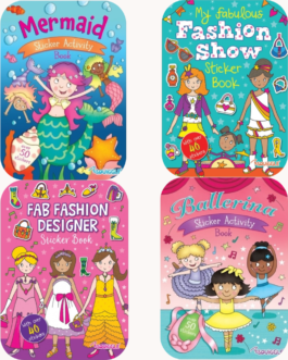 Fashion Sticker Books & My Fun Sticker Activity Book – Pack of 4 – Perfect Sticker Books for Adults