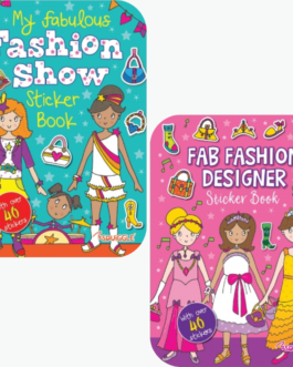 Artful Fashion Sticker Books – Pack of 2 – Creative Fashion Stickers for All Ages