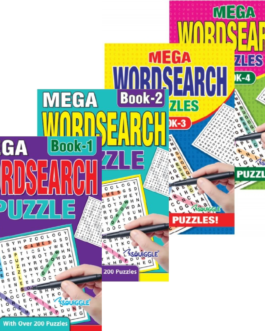 Youngland® Word Search Books Pack of 4 – Fun and Challenging Puzzles | Perfect for Travel