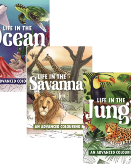 Colouring Books | Pack of 3 | Life on Savannah, Ocean & Jungle